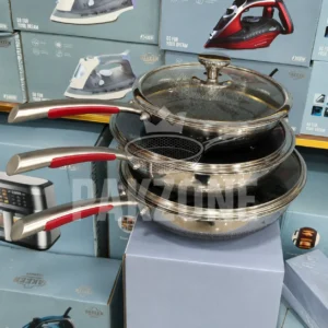 Laser-Coated Honeycomb Non-Stick Deep Frypan