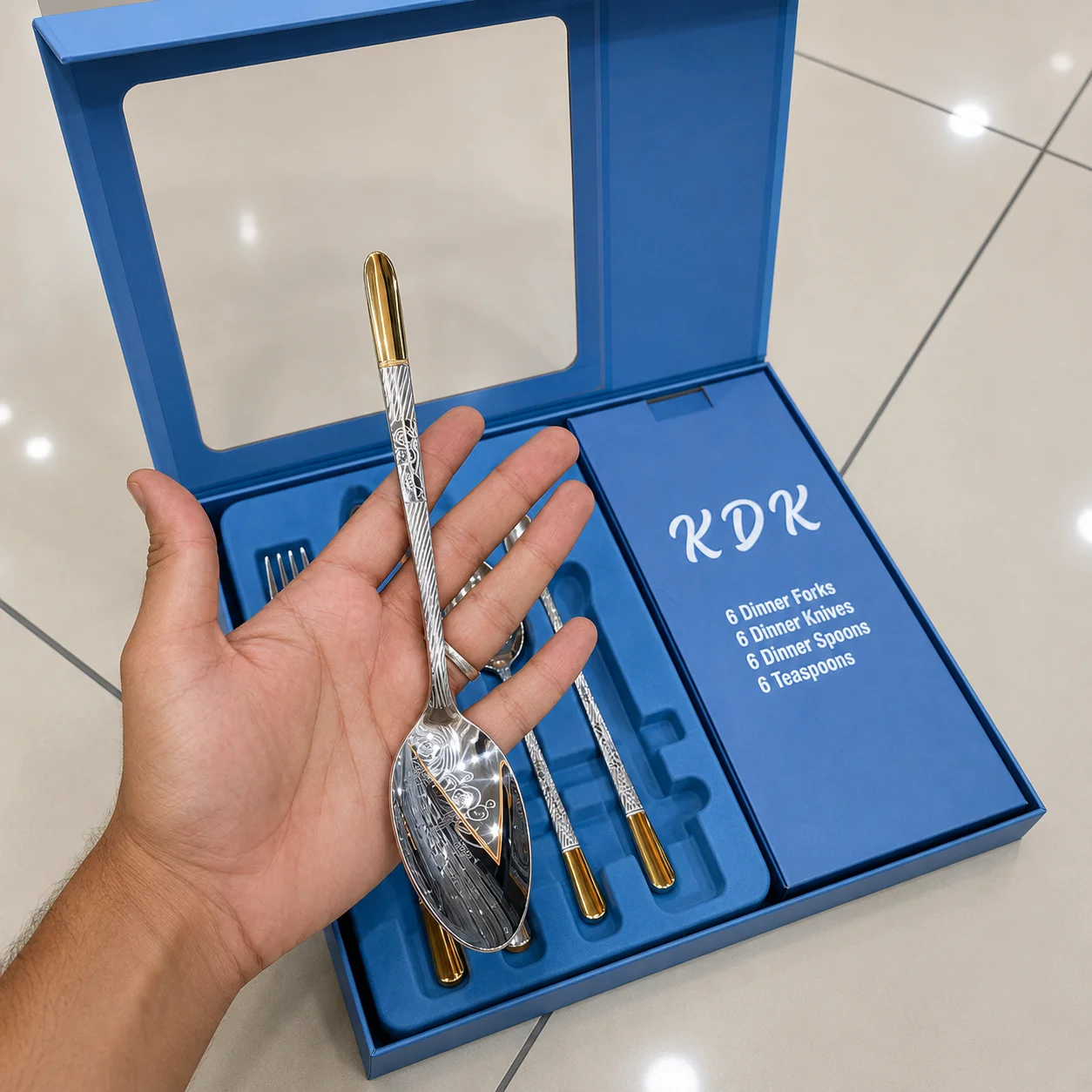 KDK 24pcs Stainless Steel Cutlery Set 6
