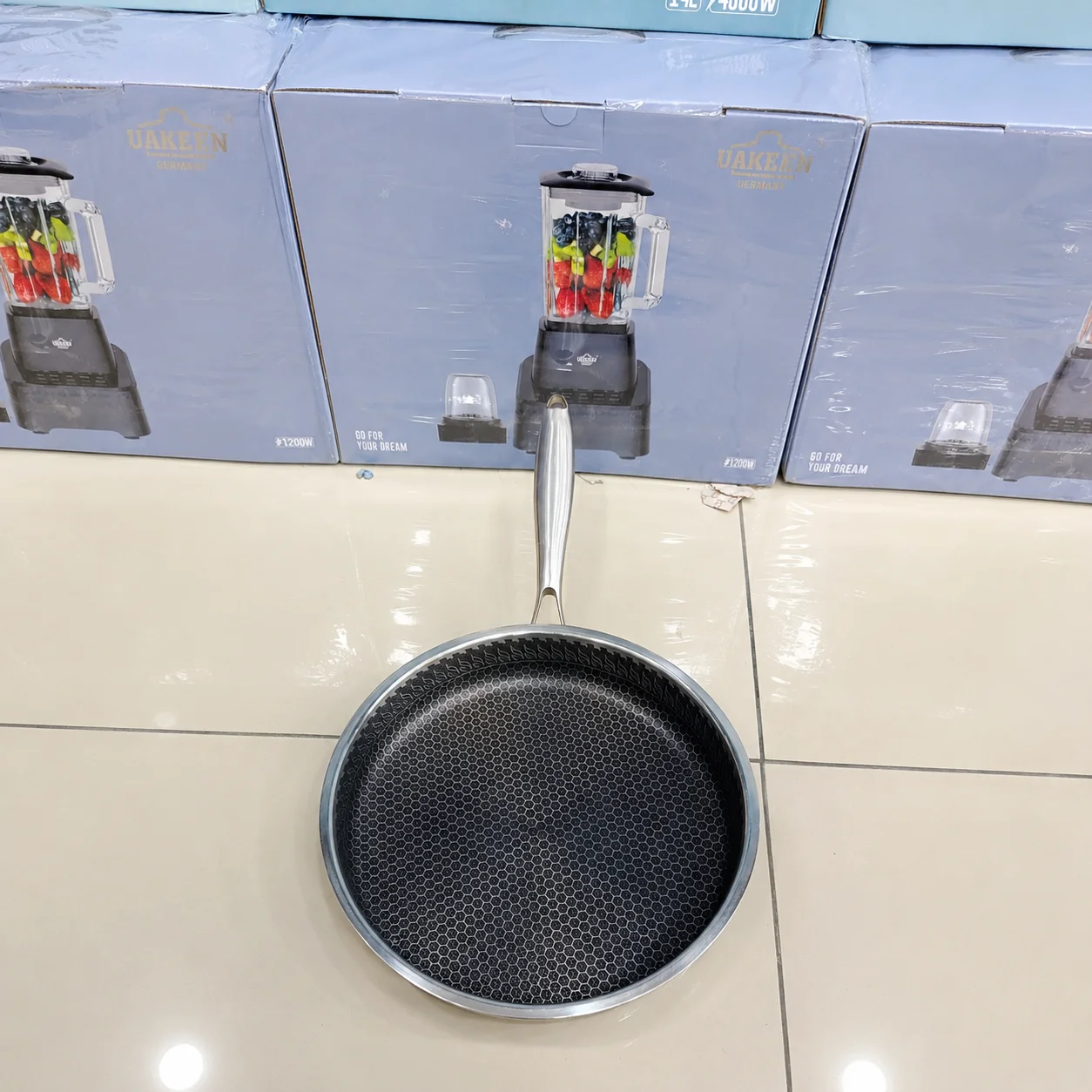 Laser Coating Honeycomb Shallow Frypan 1
