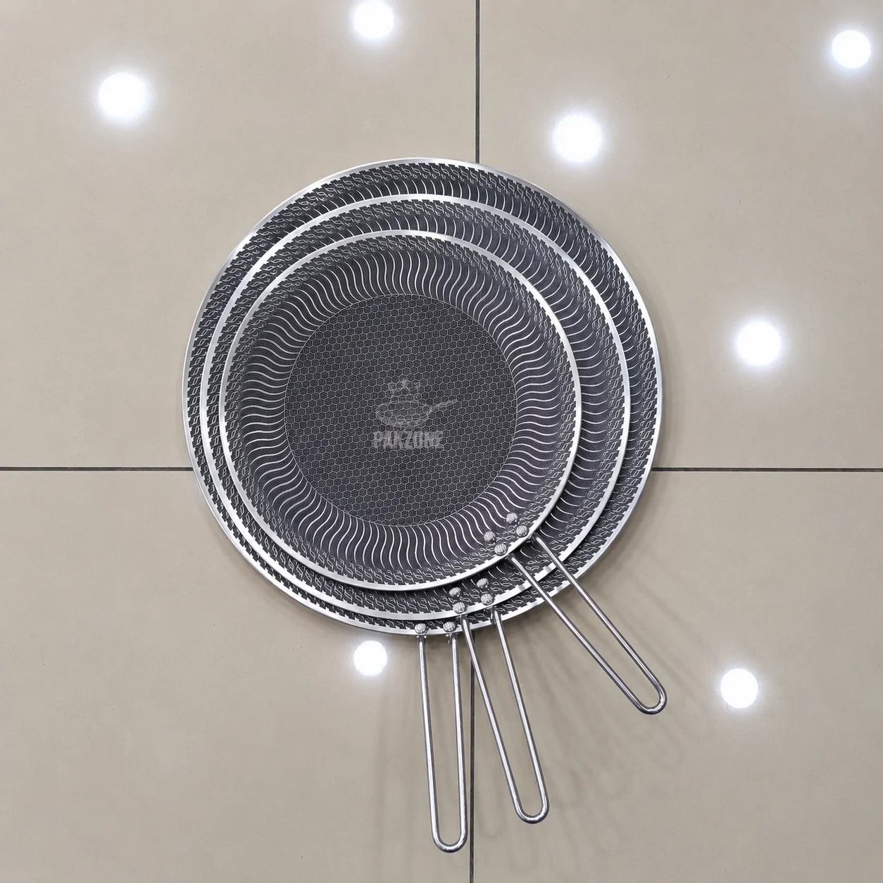 Non-Stick Laser Coating Tawa Steel Handle