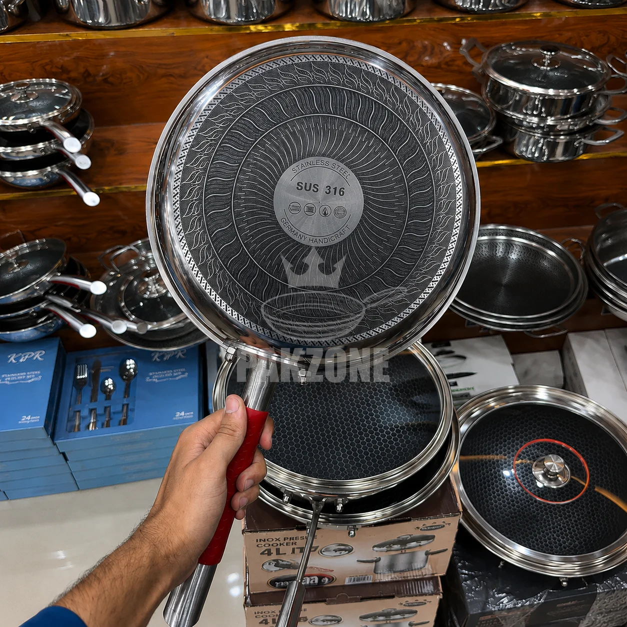 honeycomb laser coating frypan 2