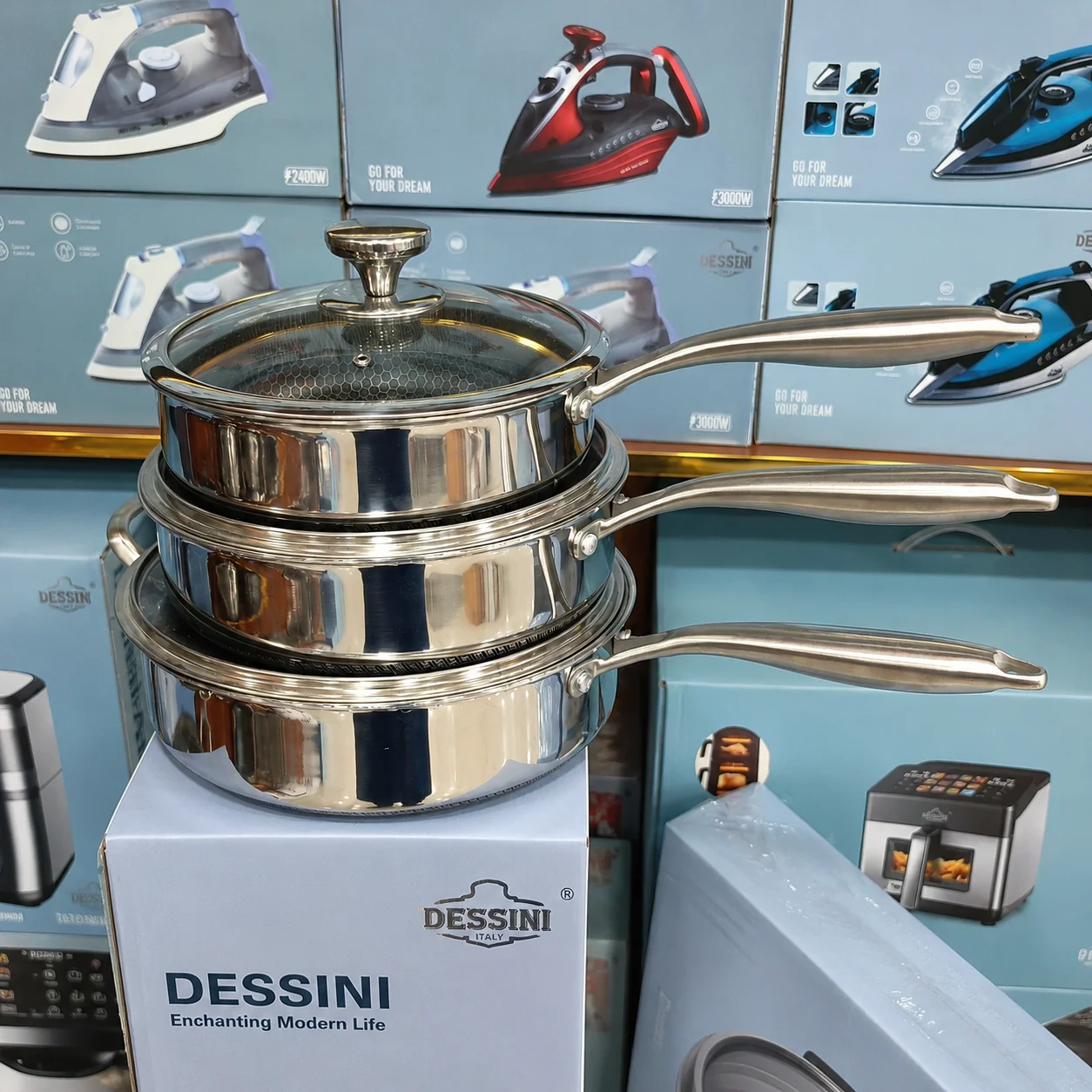 new design shallow frypan 1 Laser coating Flate Deep Frypan