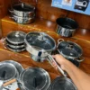 new design shallow frypan 5 Laser coating Flate Deep Frypan